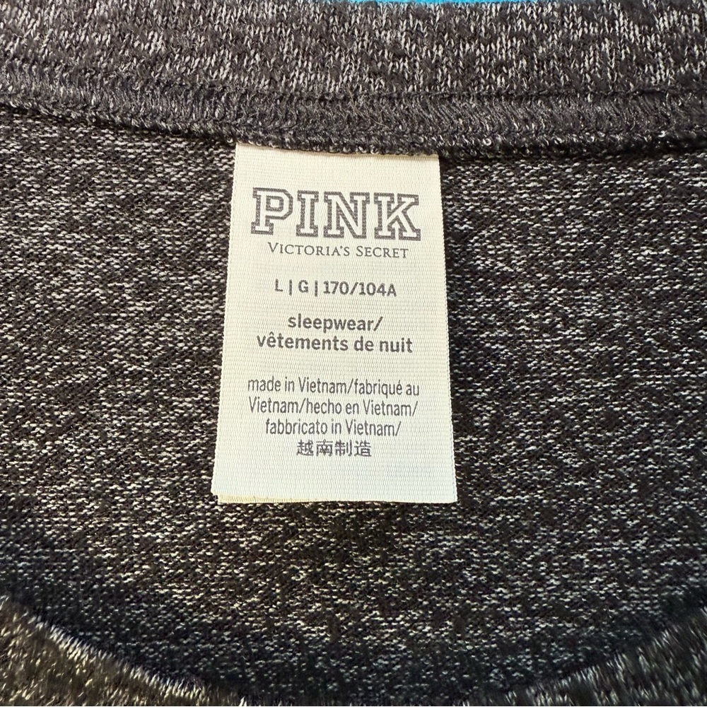 PINK Victoria's Secret soft Black Sleepwear Top Large Like New - Picture 4 of 5